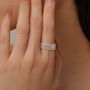Sterling Silver Lace Filigree Band Ring, thumbnail 6 of 12