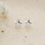 Tiny Sterling Silver Star Earrings, thumbnail 1 of 2
