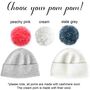 Ladies Personalised Soft Cashmere Wool Bobble Hat Gift, thumbnail 9 of 10