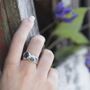 Storm Sterling Silver Stacking Rings With Labradorite, thumbnail 6 of 7