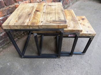 Industrial Reclaimed Nest Of Tables 419, 2 of 6