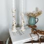 A Pair Of Ivory And Gold Leaf Candlesticks, thumbnail 2 of 8