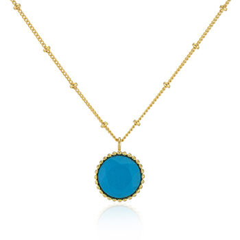 Barcelona December Birthstone Necklace Turquoise, 4 of 5