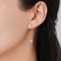 Sterling Silver Snowflake Threader Earrings, thumbnail 1 of 12