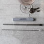 Personalised Eco Friendly Metal Straw Keyring For Him, thumbnail 5 of 10