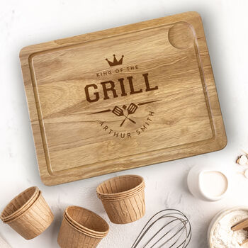 Personalised King Of The Grill Chopping Board Gift, 2 of 5