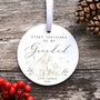 Personalised First Christmas As Nanny Grandad Ornament, thumbnail 3 of 11