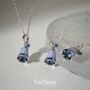 Sterling Silver Bluebell Enamel Jewelry Sets, thumbnail 5 of 8