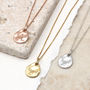 18ct Gold Plated Or Silver Molten Mini Drop Necklace, thumbnail 1 of 5