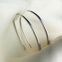 Sterling Silver Minimalist Open Hoop Earrings, thumbnail 2 of 7