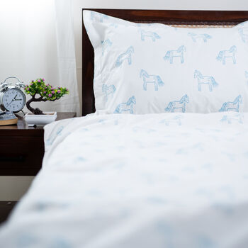 Blue Pony Bedding Set, 2 of 3