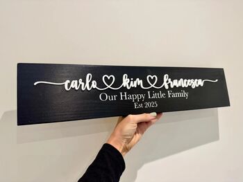 Wooden Family Name Sign 3D Acrylic, 8 of 9