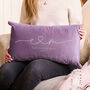 Personalised Couples Initials Velvet Cushion, thumbnail 5 of 5