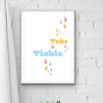 Take A Tinkle Bathroom Print, 3 of 3