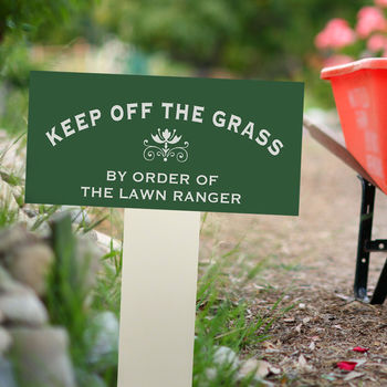 Personalised Garden Lawn Sign On A Stake, 2 of 6