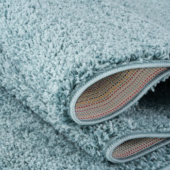 The Rugs Plain Duck Egg Blue Shaggy Rug, 6 of 12