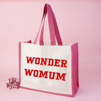 'Wonder Womum' Wonder Woman Mum Tote Shopper Bag, 2 of 5