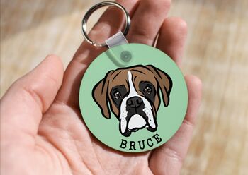 Personalised Boxer Keyring, 2 of 4