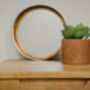Small Round Black Cylinder Wall Mirror, thumbnail 5 of 10