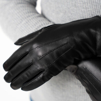 Black Leather Gloves, 2 of 5