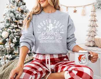 Milk And Cookies Christmas Sweatshirt, 8 of 10
