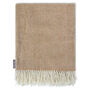 Luxury 100% Shetland Wool Herringbone Blanket Beige, thumbnail 2 of 3