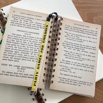 'Party Games For Children' Upcycled Notebook, 2 of 5