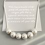 60th Birthday Handmade Silver Bead Necklace, thumbnail 1 of 6