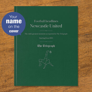 Newcastle Personalised Football Telegraph Book, 2 of 12