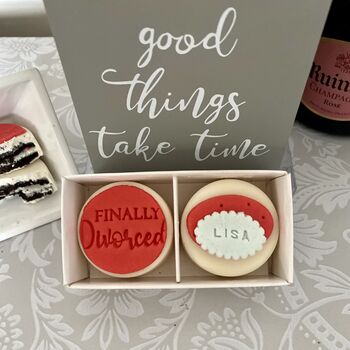 'Finally Divorced' Chocolate Covered Oreo Twin Gift, 6 of 12
