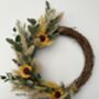 Small Dried Flower Sunflower Wreath, thumbnail 1 of 4