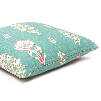 Les Indes Gulshan Floral Recycled Cotton Cushion Cover, 4 of 5