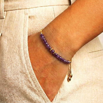 February Birthstone Amethyst Bracelet, 2 of 7