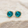 Yellow Gold Plated December Topaz Birthstone Stud Earrings, thumbnail 5 of 9