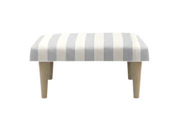 Hand Painted Upholstered Linen Square Stripe Footstool, 8 of 12