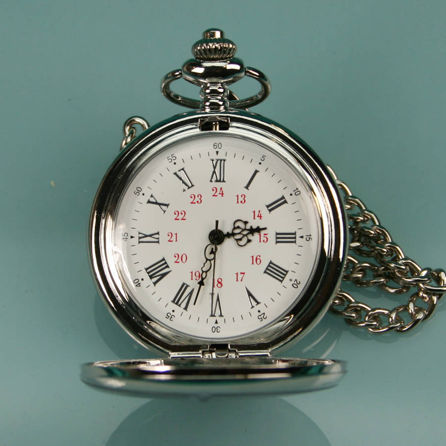 engraved vintage pocket watch silver by giftsonline4u ...