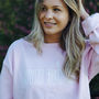 'Gym Bunny' Ladies Jumper Sweatshirt, thumbnail 1 of 7