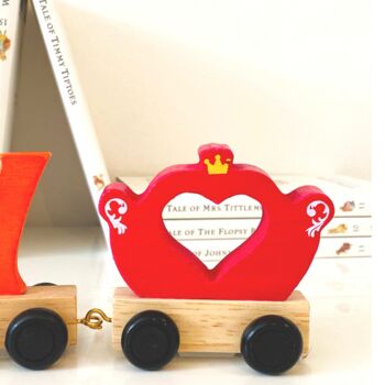Personalised Bright Coloured Wooden Train, 5 of 8