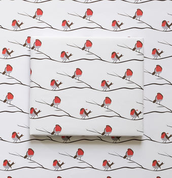 Christmas Robin Wrapping Paper, 2 of 5