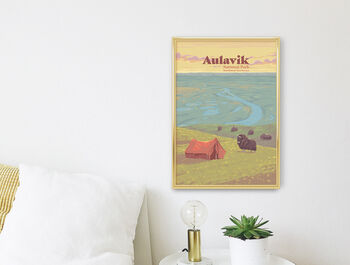 Aulavik National Park Canada Travel Poster Art Print, 2 of 8