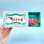 Personalised Mini Dachshund In Matchbox Bed, thumbnail 2 of 5