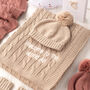 Toffee Moon Personalised Luxury Knitted Baby Blanket, thumbnail 12 of 12