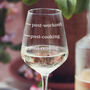 Personalised Hobbies Measure Wine Glass, thumbnail 2 of 4