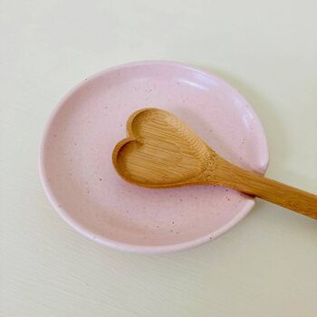 Pink Ceramic Spoon Rest ~ Boxed, 2 of 2