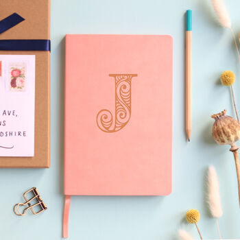 Decorative Initial Personalised Luxury Notebook, 5 of 12