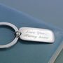 Personalised Sterling Silver Tag Key Ring Wide, thumbnail 2 of 5