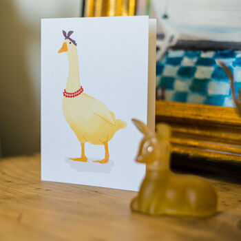 Hand Drawn Mother Goose Blank Greeting Card, 4 of 12