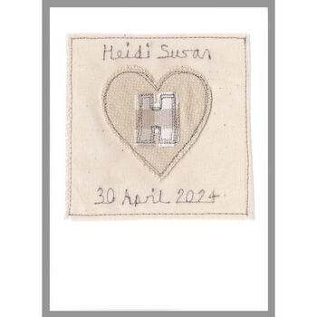 Personalised Heart New Baby Or Christening Card For Girl, 2 of 12