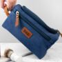 Personalised Jetsetter Blue Denim Wash Bag, thumbnail 1 of 4