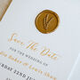 Gold Splendour Wedding Save The Date Cards, thumbnail 5 of 6